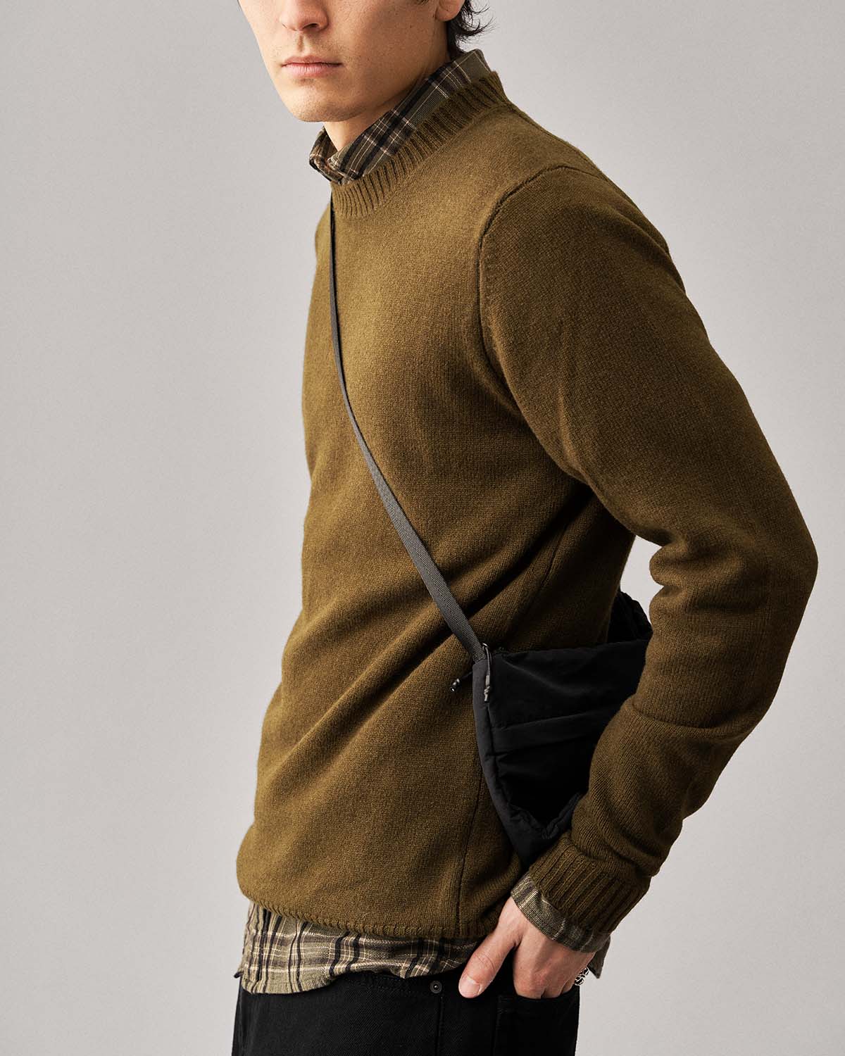 AKPETER MERINO WOOL KNIT - Forest night