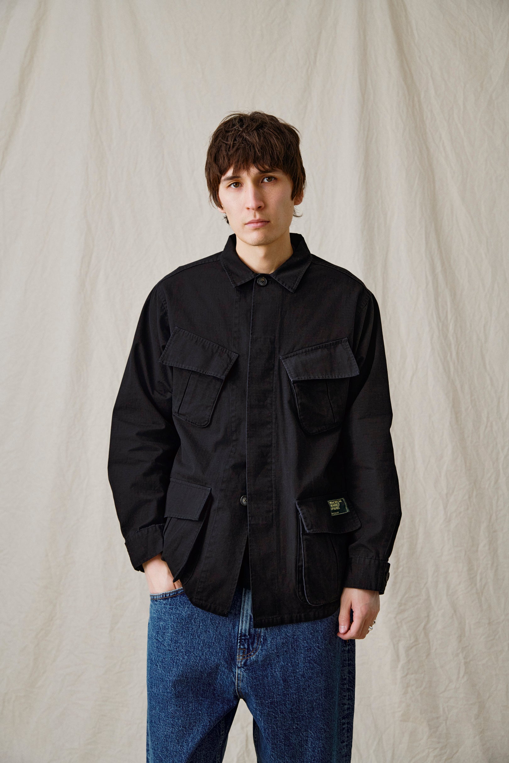 AKOTTO 4 POCKET RIBSTOP JACKET - Caviar
