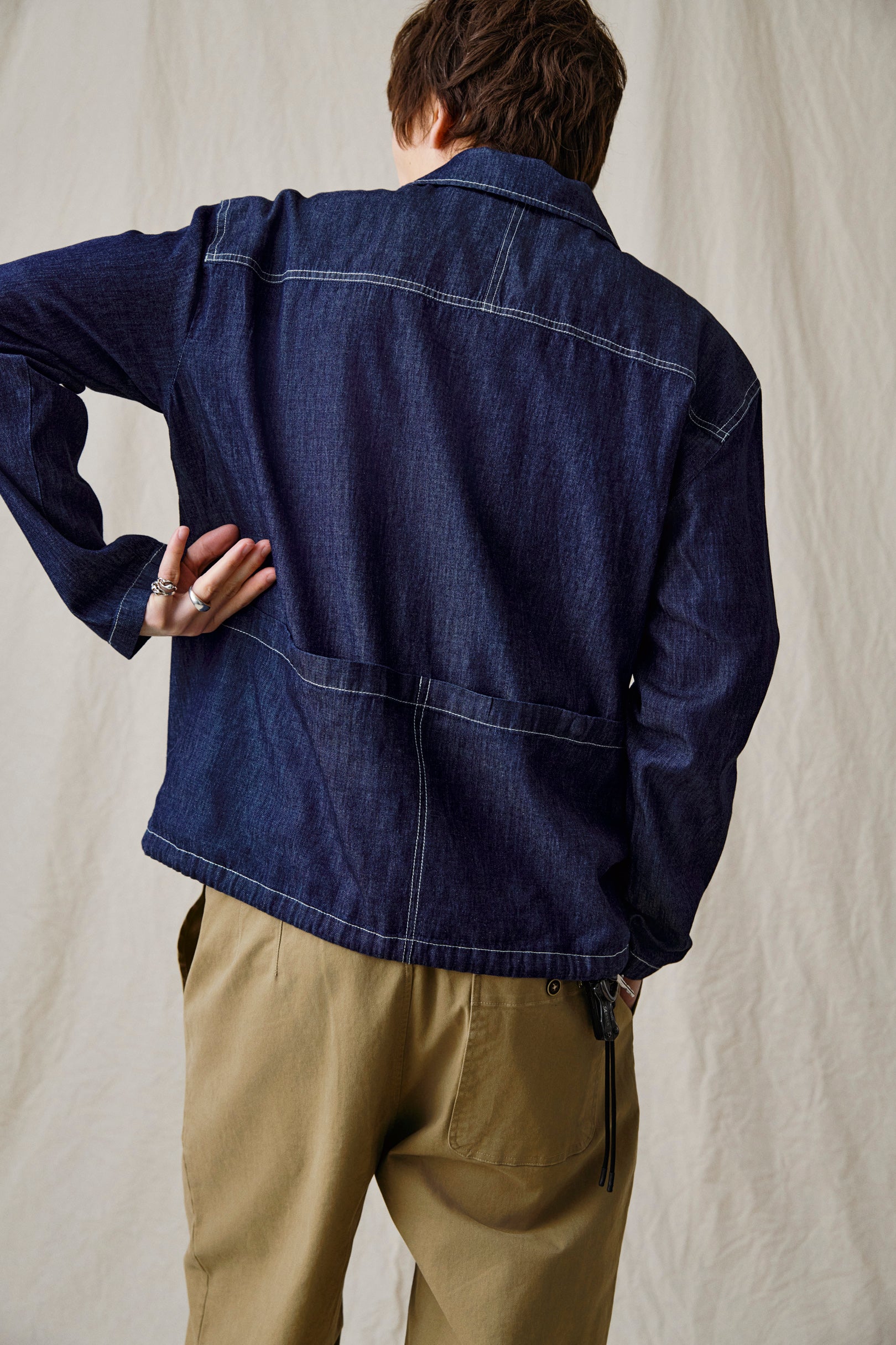 AKOTTO CHAMBRAY OVERSHIRT - Sky Captain