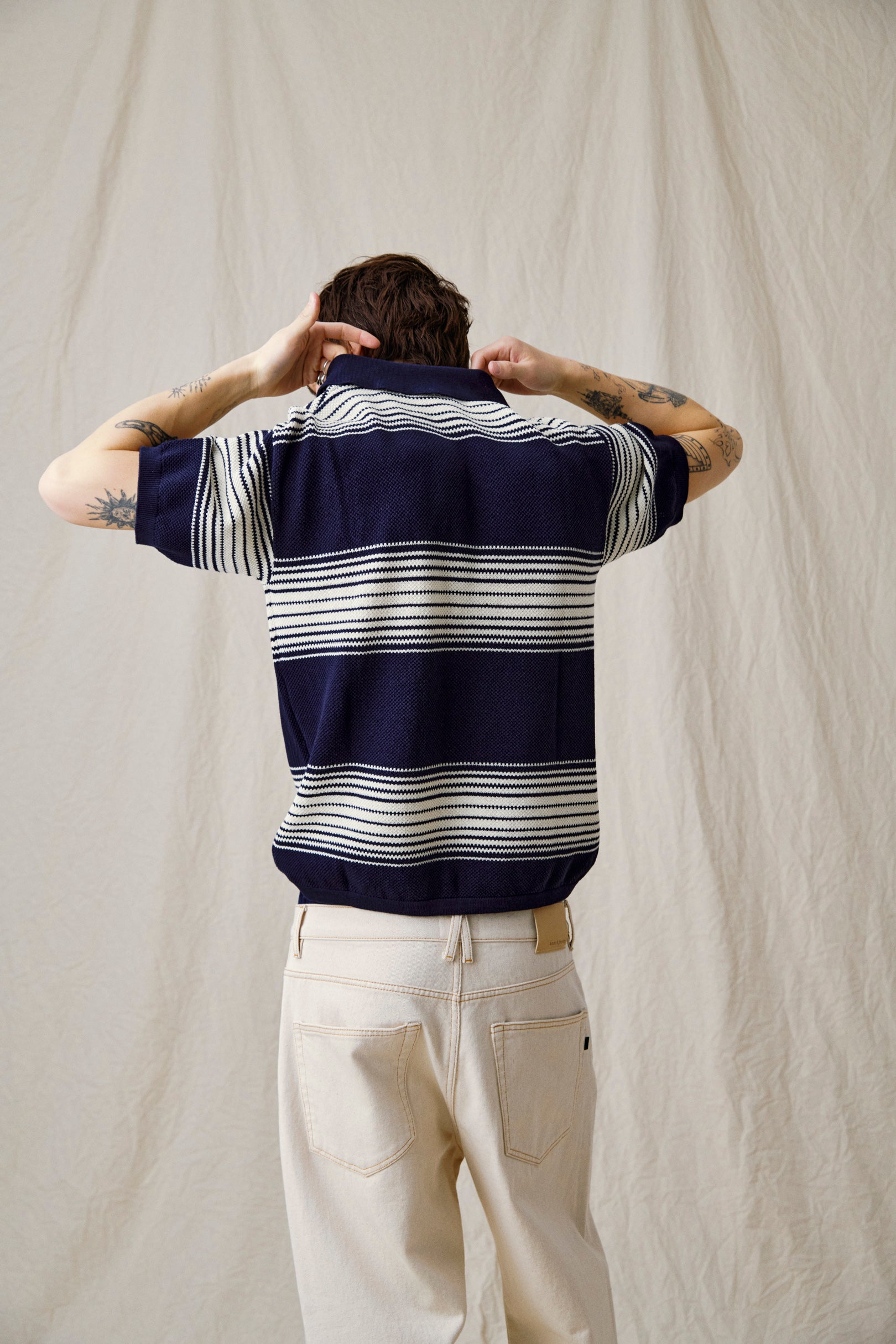 AKJAKOB CROP JEANS - 8009 ECRU - Ecru denim