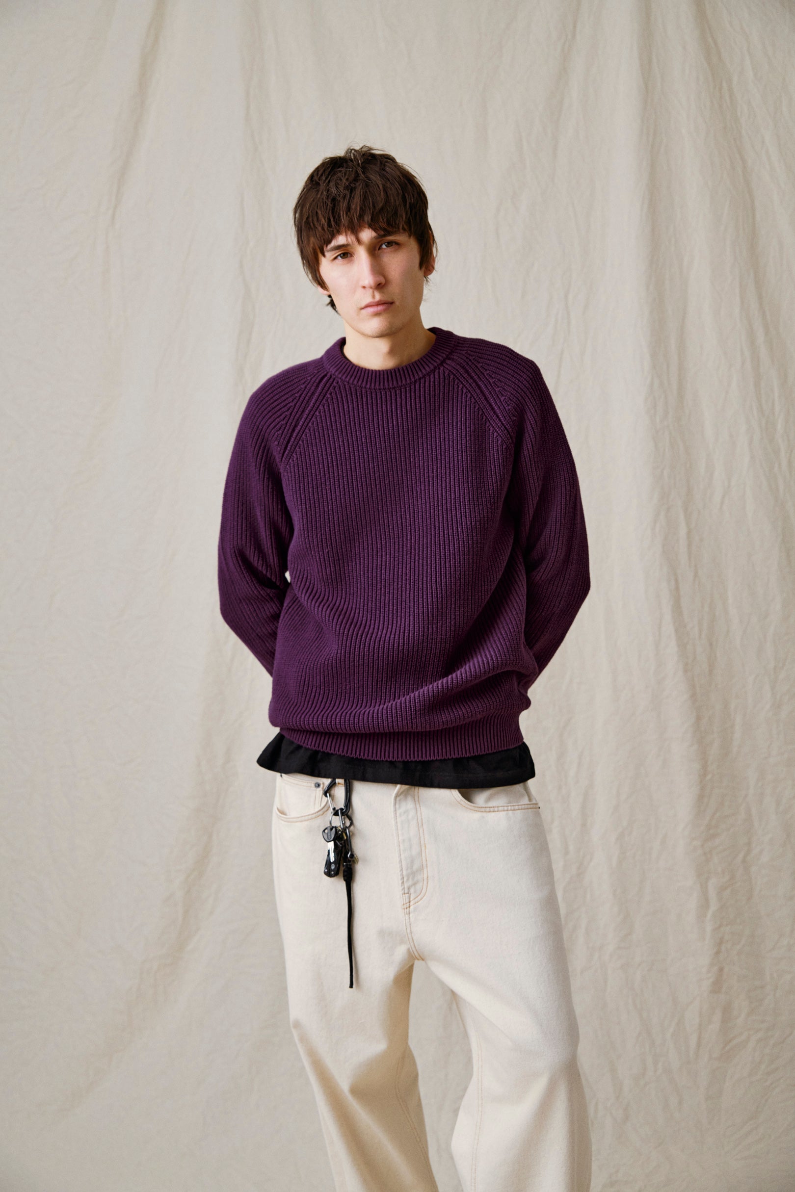 AKSUNE PATENT KNIT - Blackberry Wine