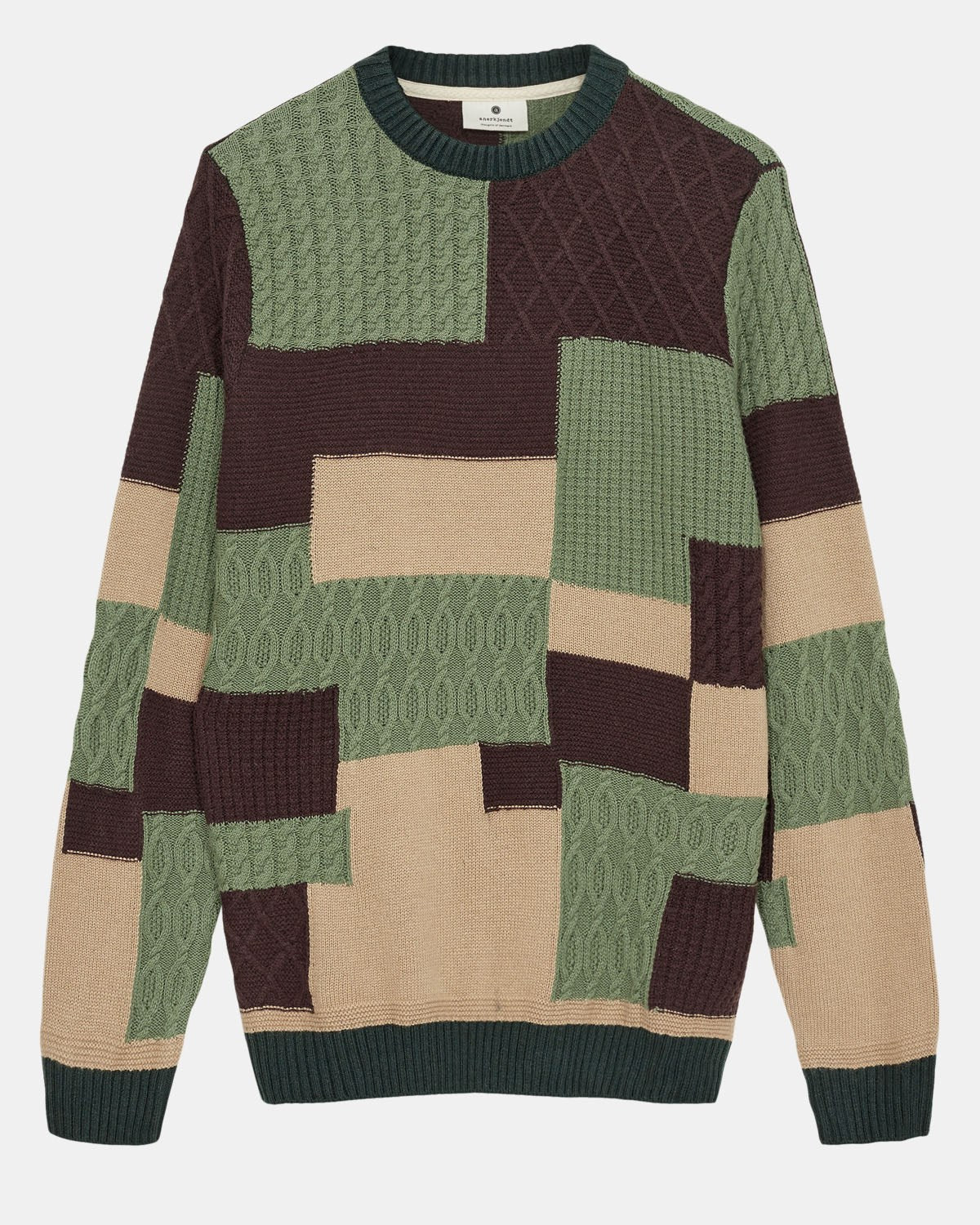 AKSUNE PATCHWORK KNIT - Forest night