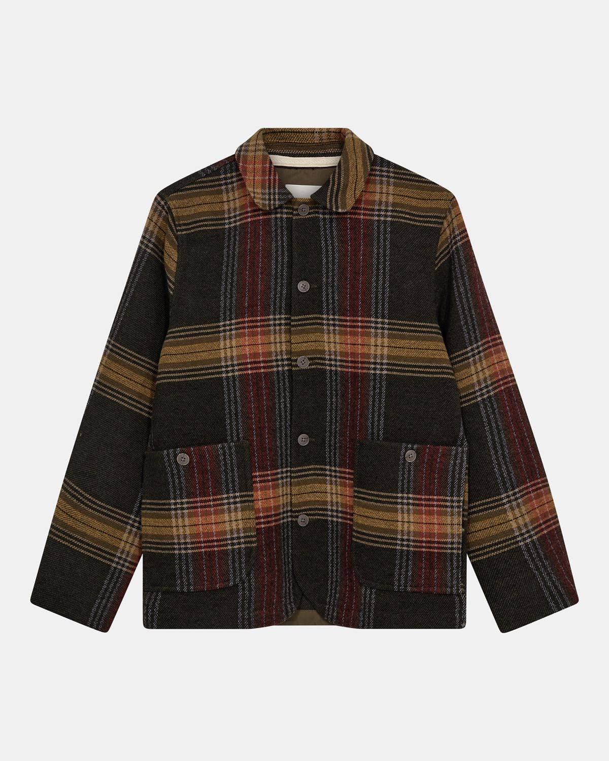 AKOSCAR HEAVY TWILL OVERSHIRT - Forest night