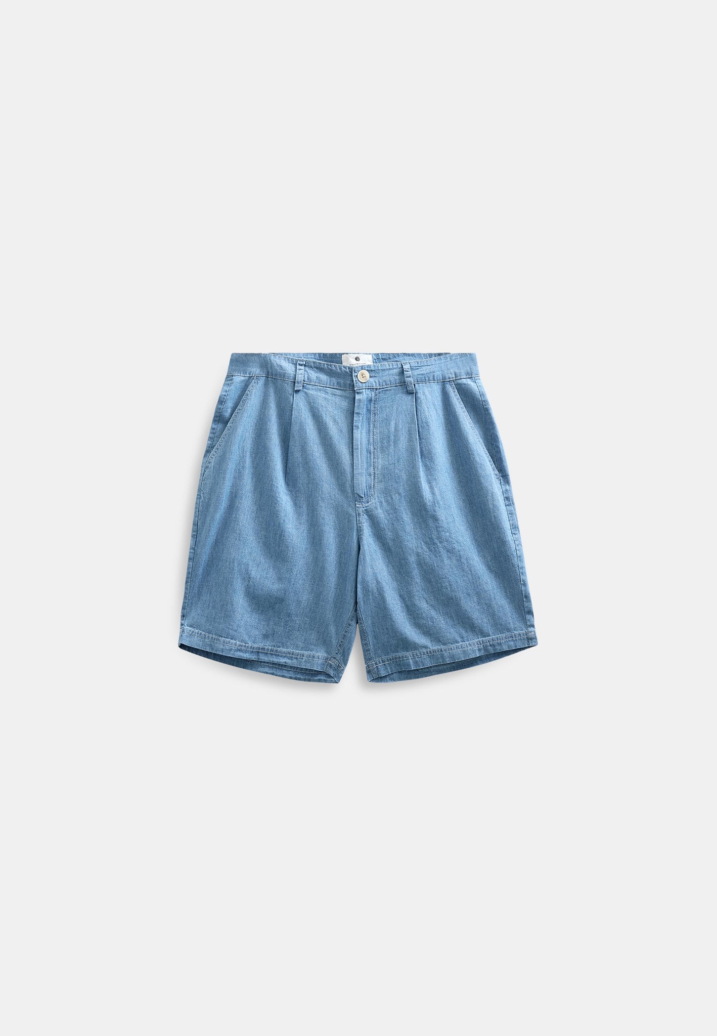 AKJAN CHAMBRAY SHORTS - Medium Blue Denim