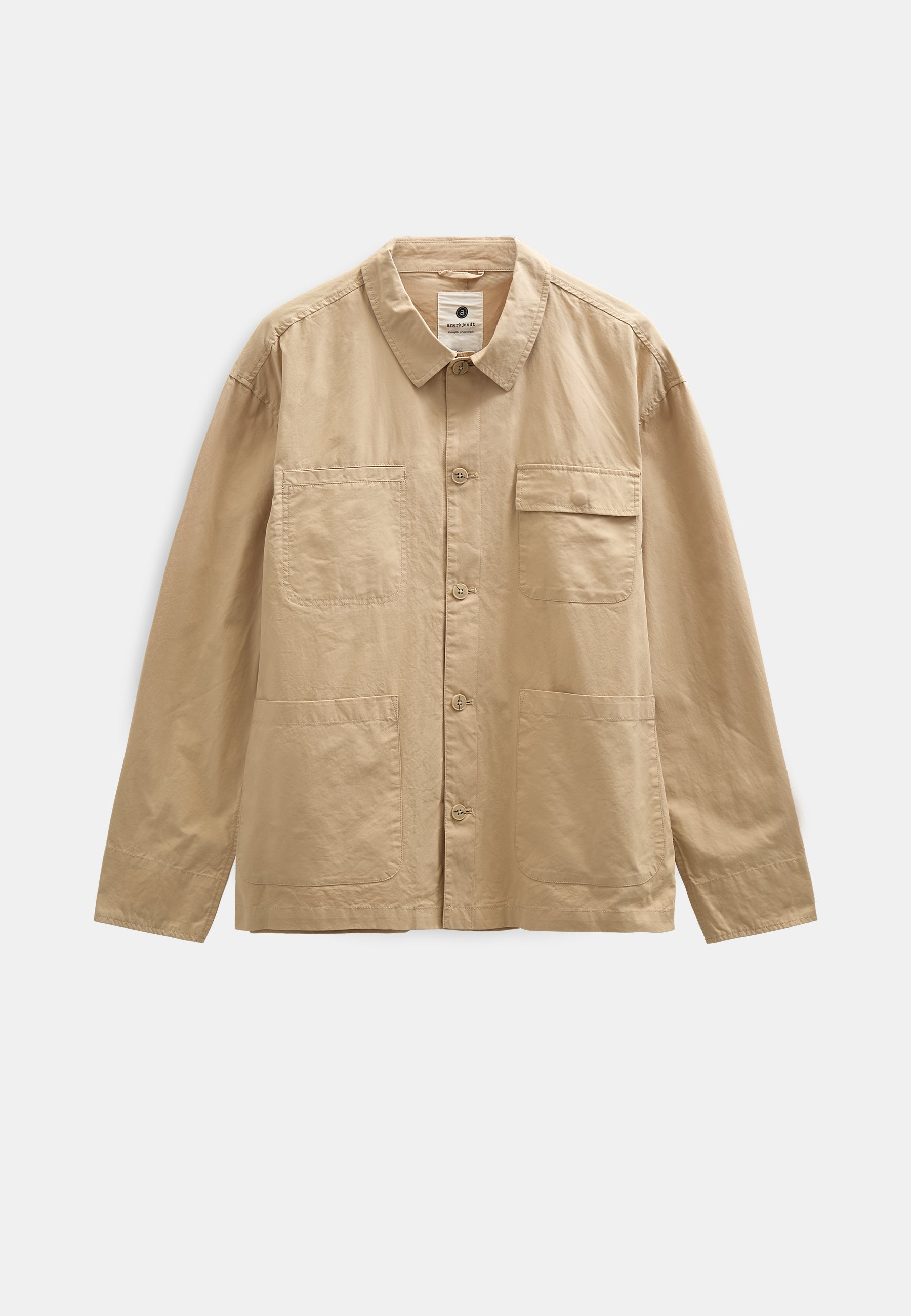 AKODIN COTTON POPLIN OVERSHIRT - Incense