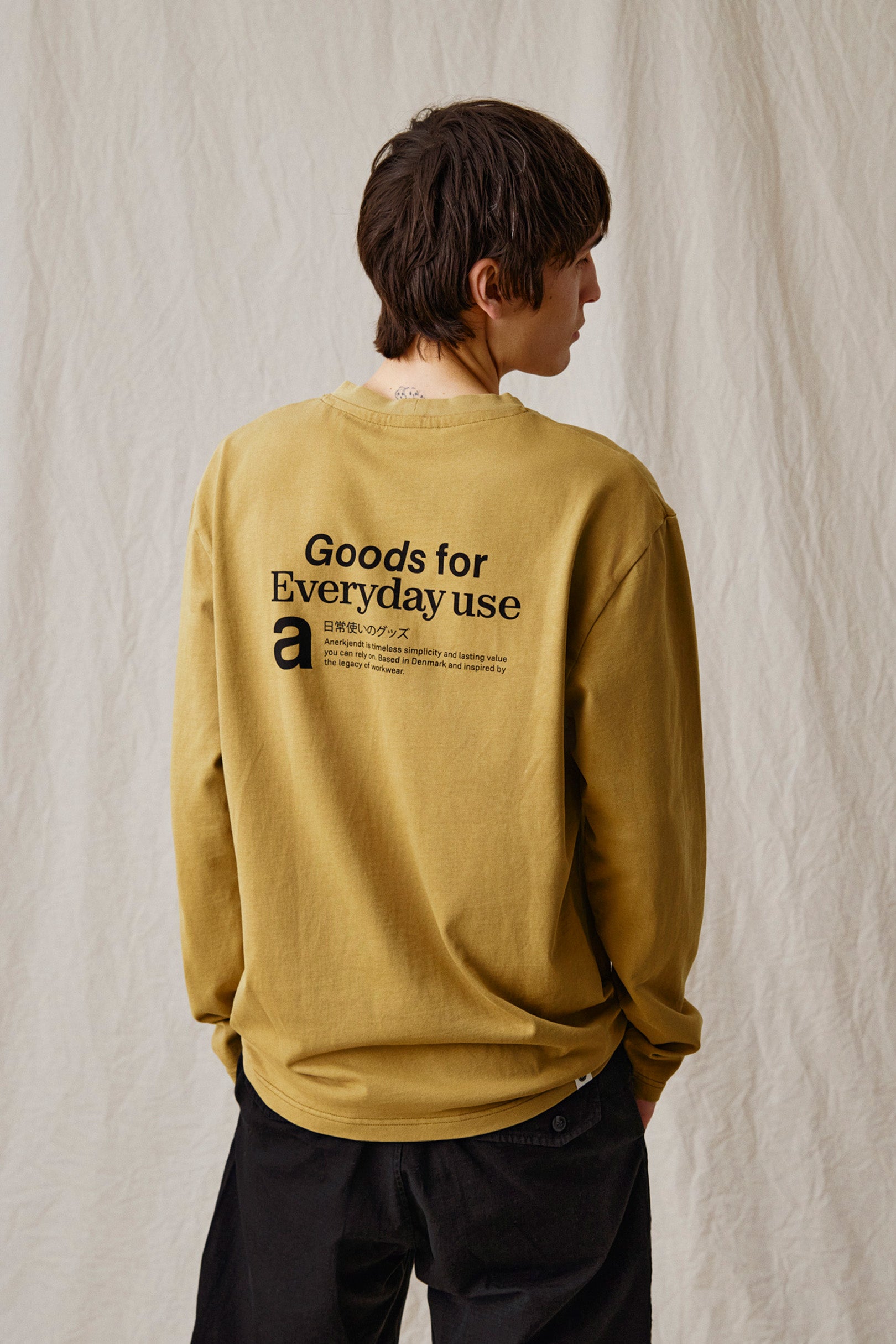 AKVILLADS EVERYDAY L/S TEE - Dull Gold