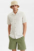 AKLEO COT/LINEN SS SHIRT - Brown Rice