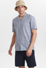 AKLEO FIL A FIL LINEN SHIRT - Dark Navy
