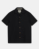 AKLEON S/S WAFFLE SHIRT - Caviar