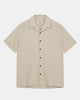 AKLEO S/S COT/LINEN SHIRT - Brown Rice