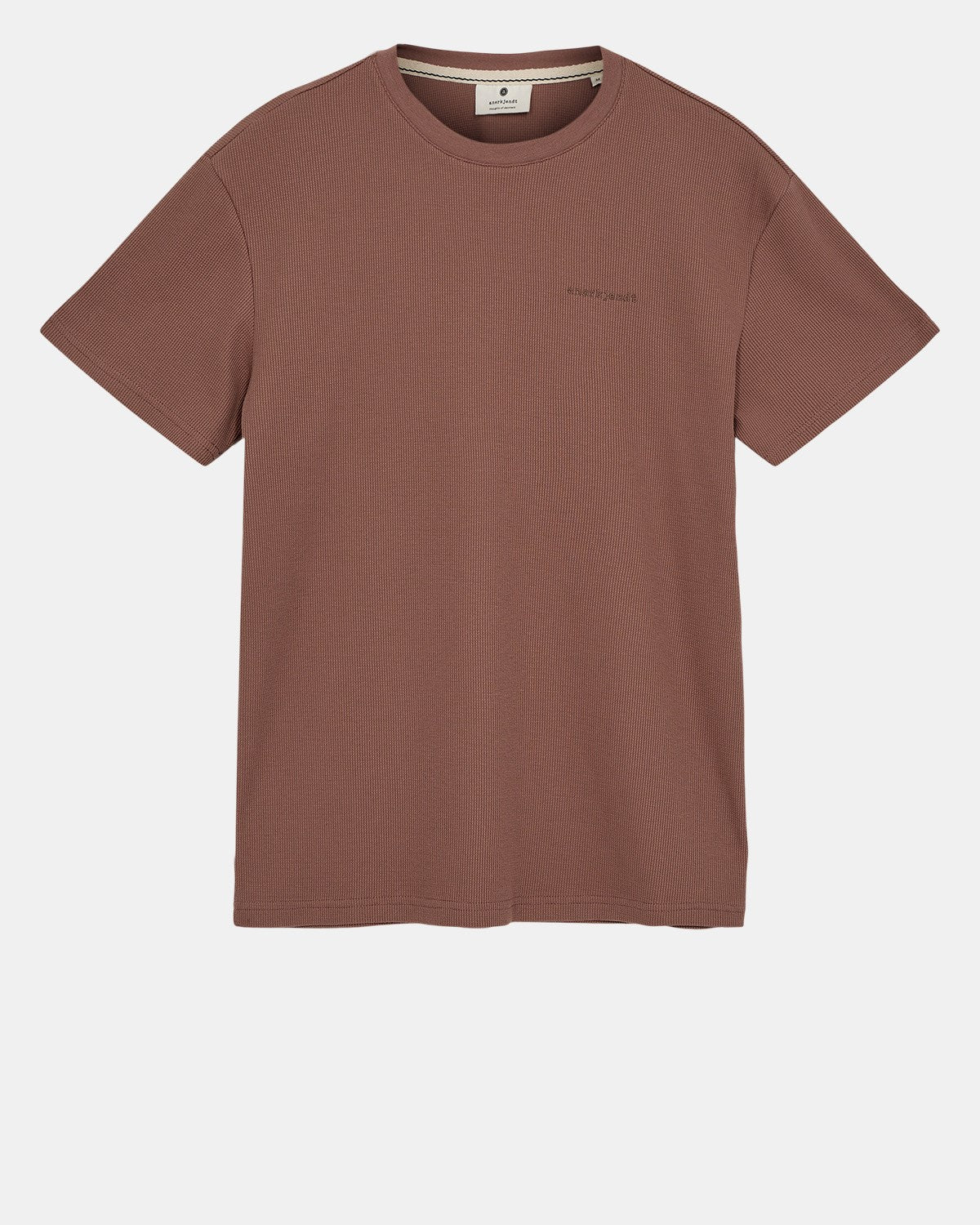 AKKIKKI S/S WAFFLE TEE - Cognac