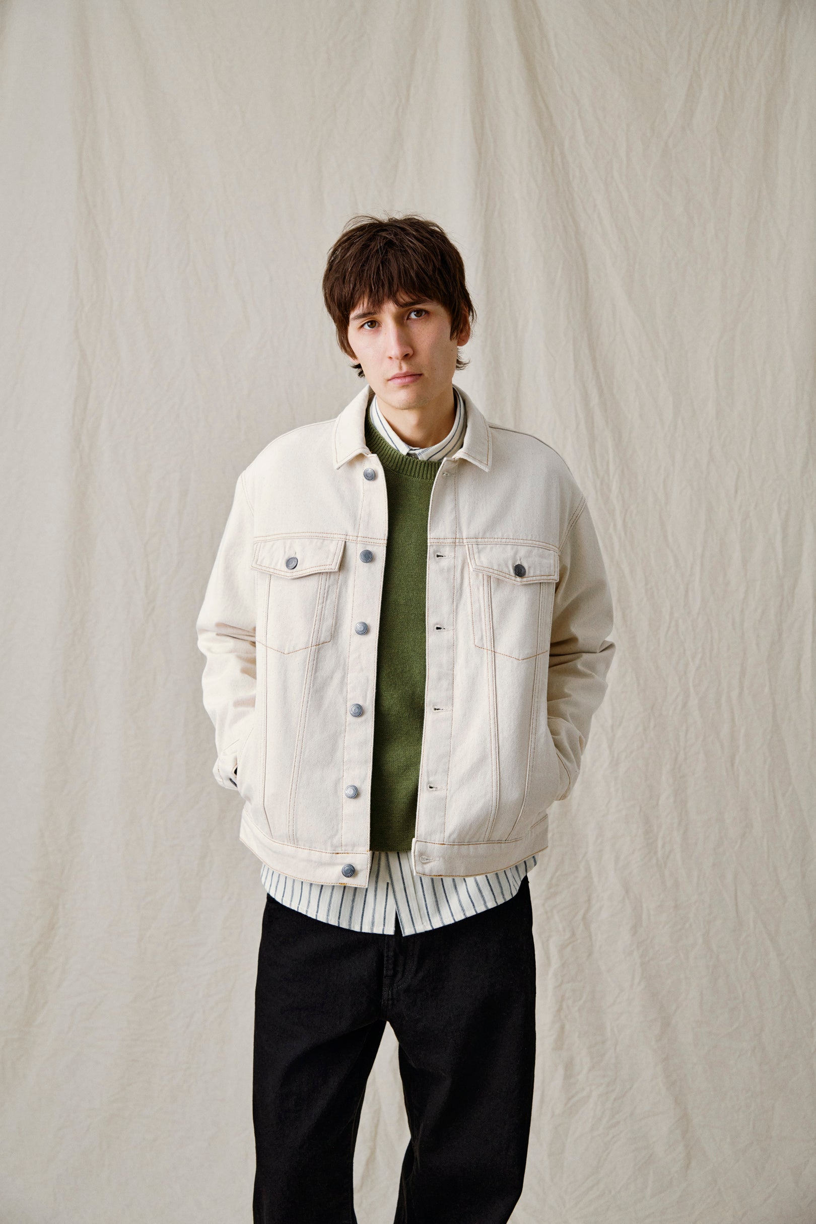 AKKARSTEN DENIM JACKET  - Ecru denim