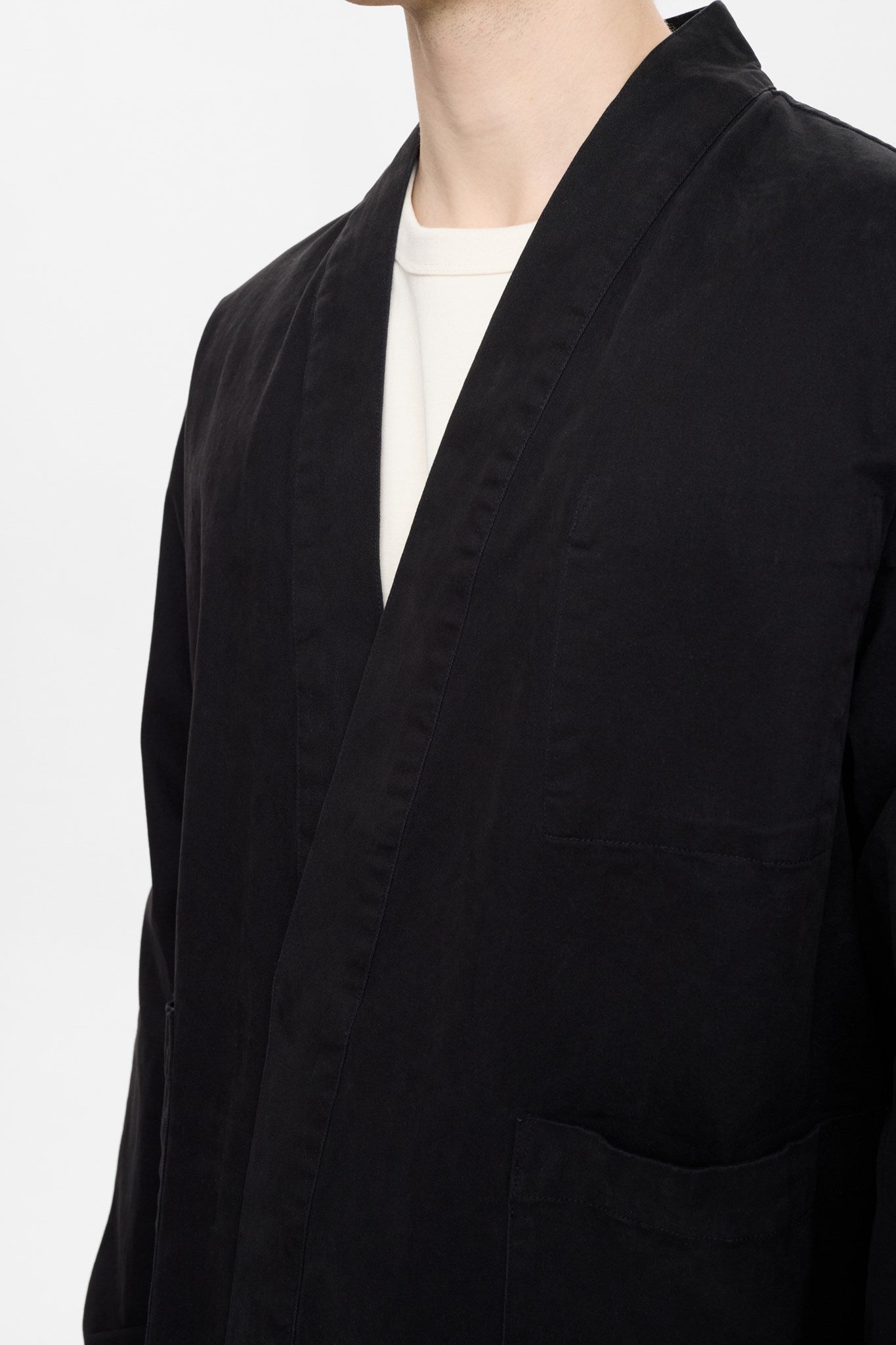 AKJESPER KIMONO OVERSHIRT - Caviar