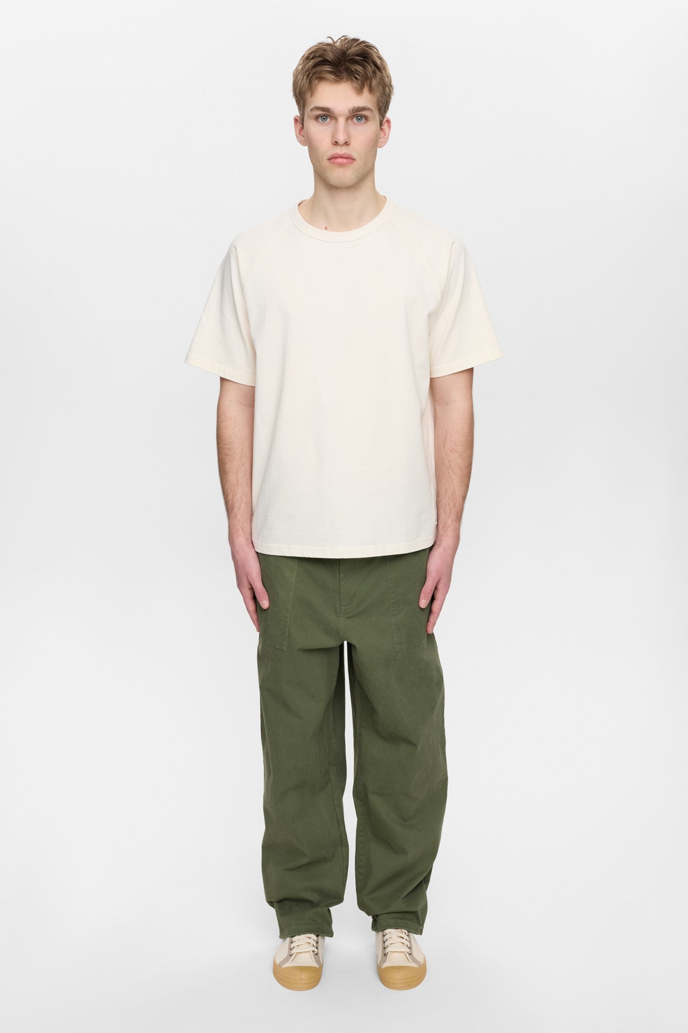 AKJAKOB FATIQUE COTTON PANTS - Olivine