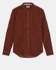 AKLEIF SOLID CORD SHIRT - Rust