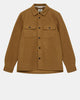 AKOSCAR BOILED WOOL OVERSHIRT - Wood thrush