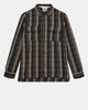 AKOSCAR CHECK OVERSHIRT - Dark grey melange
