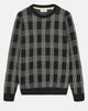 AKSUNE LAMBSWOOL CHECK KNIT - Caviar