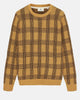 AKSUNE LAMBSWOOL CHECK KNIT - Wood thrush
