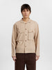 AKOTTO COT/LINEN OVERSHIRT - Feather Gray
