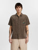 AKTHEO CORDUROY S/S SHIRT - Deep Lichen Green