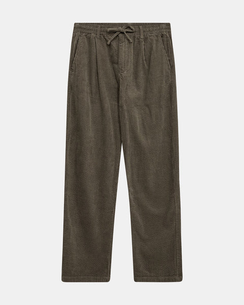 AKJAN CORD PLEAT PANTS - Deep Lichen Green