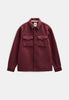 AKOSCAR BOILED WOOL OVERSHIRT - Vineyard wine