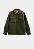AKOSCAR BOILED WOOL OVERSHIRT - Forest night