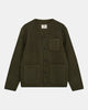 AKSIGURD BOILED WOOL OVERSHIRT - Forest night