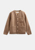 AKSIGURD BOILED WOOL OVERSHIRT - Tiger´s Eye