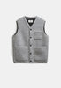 AKRAMSUS BOILED WOOL - Light grey mel