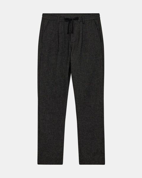 AKJAN PLEAT WOOL PANTS - Granite Gray