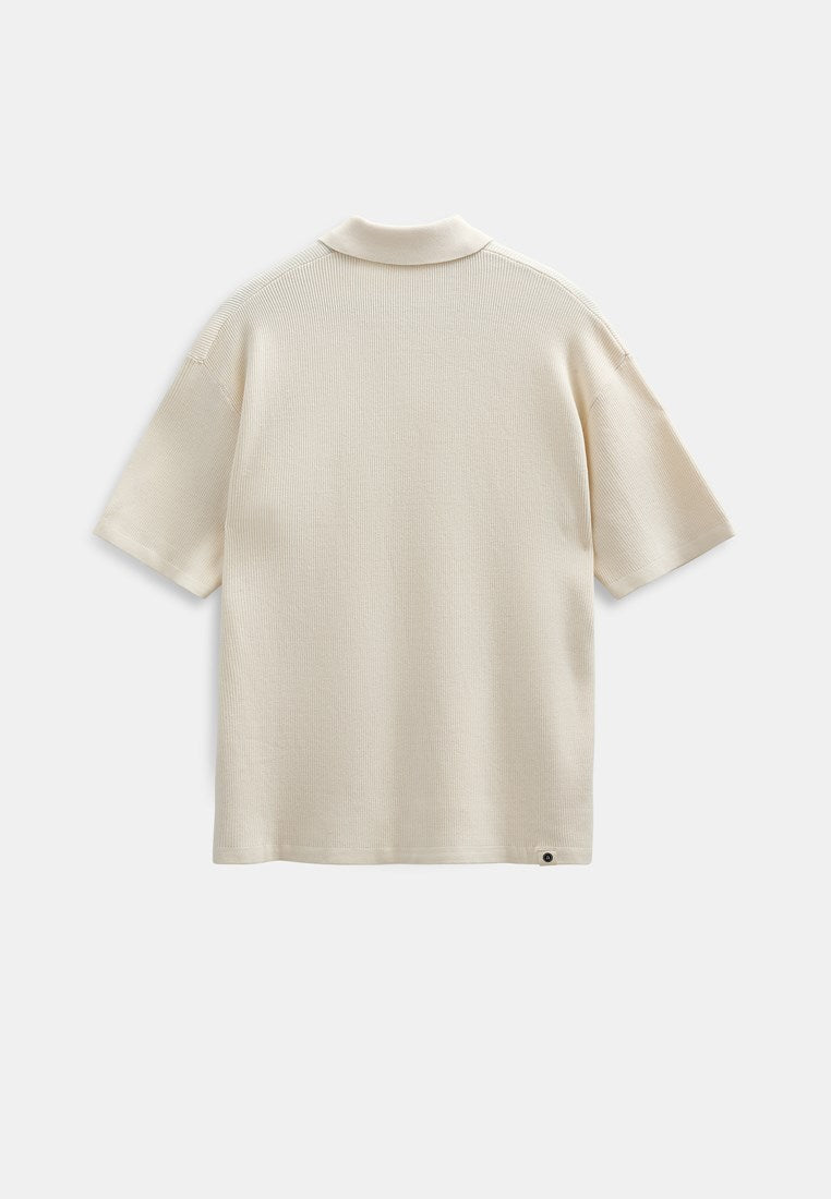 AKVILHELM NEEDLE RIB SS KNIT - Tofu