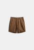 AKJAN COTTON POPLIN SHORTS - Teak