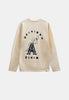 AKVILLADS DENIM PRINT L/S TEE - Tofu