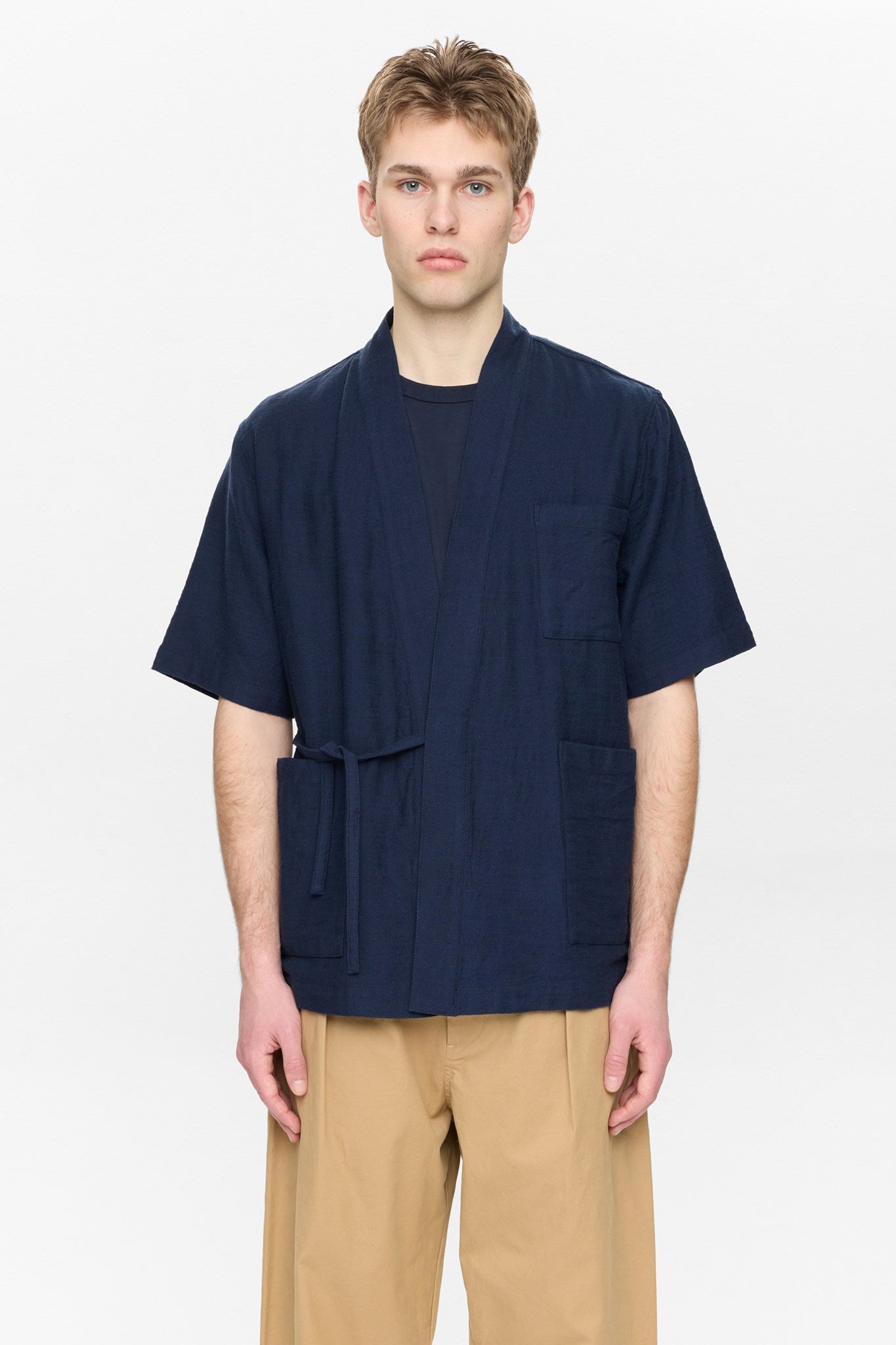 AKJESPER TWILL SS KIMONO - Sky Captain