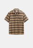 AKLEANDER STRIPE LACE SS SHIRT - Teak