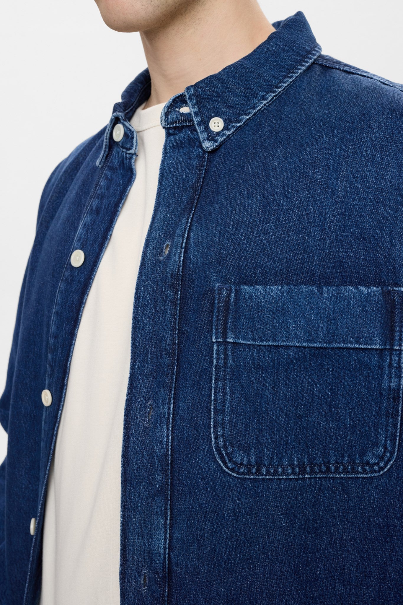 AKOTTO DENIM OVERSHIRT - Sky Captain