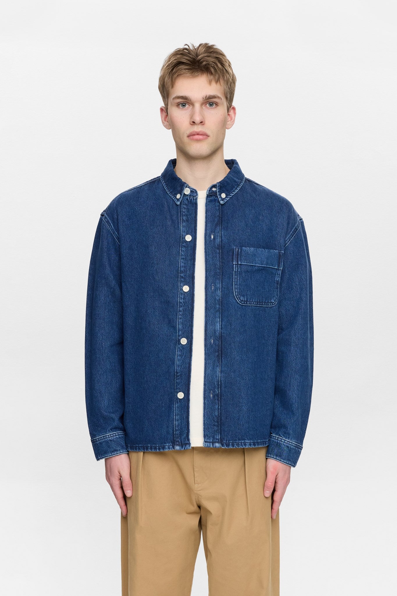 AKOTTO DENIM OVERSHIRT - Sky Captain