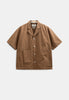 AKOTTO COTTON POPLIN SS OVERSHIRT - Teak