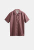 AKLEO COT/LINEN/VIS S/S SHIRT - Blackberry Wine