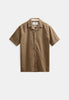 AKLEO COT/LINEN/VIS S/S SHIRT - Teak
