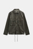 AKOTTO COT/LINEN/VIS OVERSHIRT - Forest night
