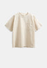 AKVILLADS COT/LIN/VIS S/S TEE - Brown rice melange