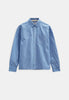 AKOTTO POPLIN STRIPE LS SHIRT - Light Blue