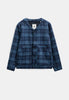 AKDAN HEAVY TWILL CHECK OVERSHIRT - Estate Blue