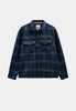 AKOSCAR HEAVY TWILL CHECK OVERSHIRT - Estate Blue