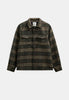 AKOSCAR HEAVY TWILL CHECK OVERSHIRT - Forest night