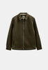AKHANKY BOILED WOOL OVERSHIRT - Forest night