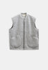 AKROBIN BOILED WOOL GILET - Light grey mel